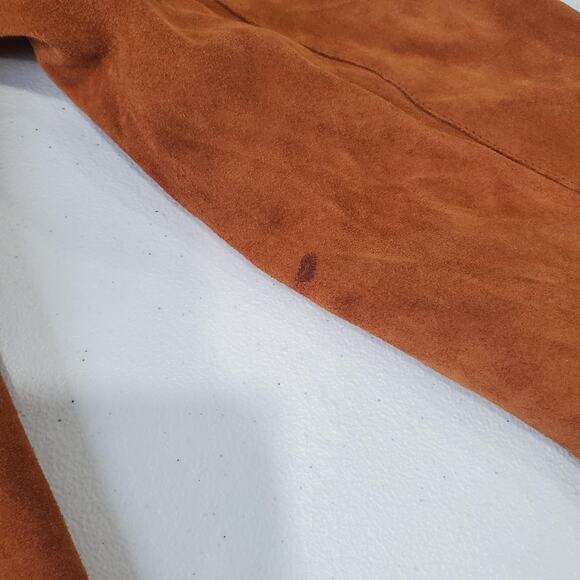 Vintage Penny Lane Coat Pelle Studio Wilsons Womens Large Tan Suede Leather Long - Picture 16 of 16